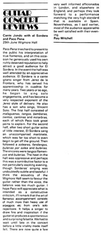 Cante Jondo with El Sordera and Pan Pe�a Guitar August 1977