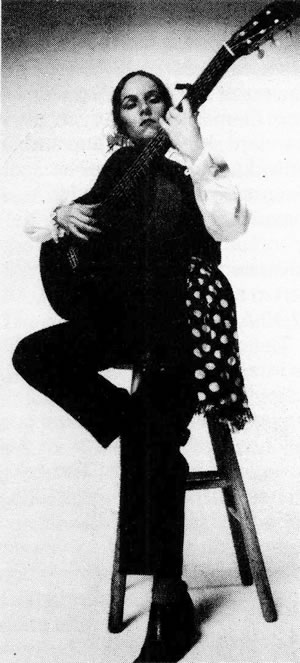 Maria Rocca at Marbella Restaurant Guitar April 1973